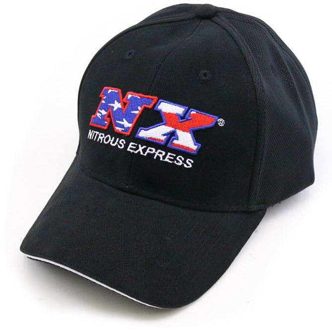 Nitrous Express 16581 BLACK HAT WITH FLAG NX LOGO - Truck Part Superstore