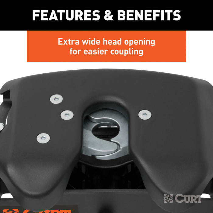 CURT 16590 CURT 16590 A30 5th Wheel Hitch Head Only; Legs or Roller Required; 30;000 lbs - Truck Part Superstore