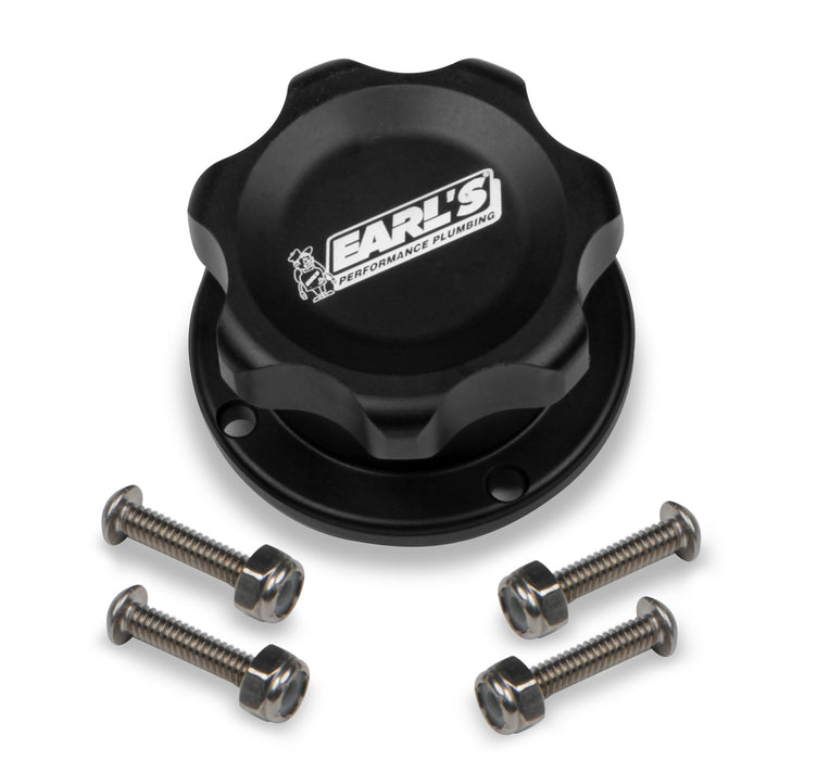 Earl's Performance 166020ERL Billet Fill Cap; w/Aluminum Bolt On Flange; - Truck Part Superstore