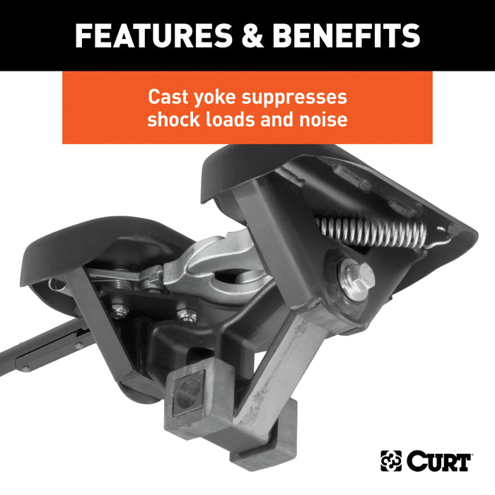 CURT 16621 A16 Sliding 5th Wheel Hitch with Rails; 16;000 lbs. - Truck Part Superstore