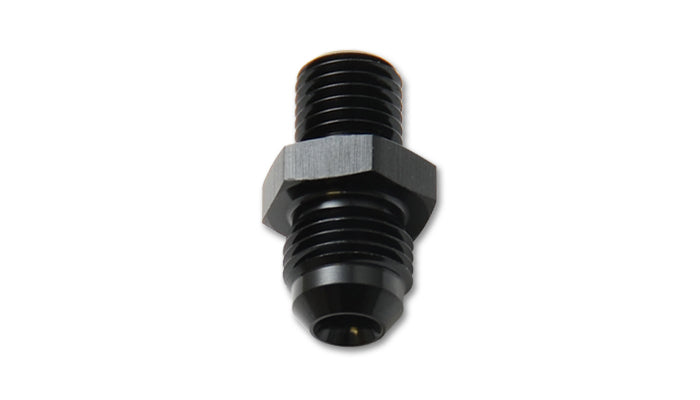 Vibrant Performance 16627 Metric Straight Adapter; Size: -8AN x 18mm-1.5; 6061 Aluminum; Anodized Black; - Truck Part Superstore