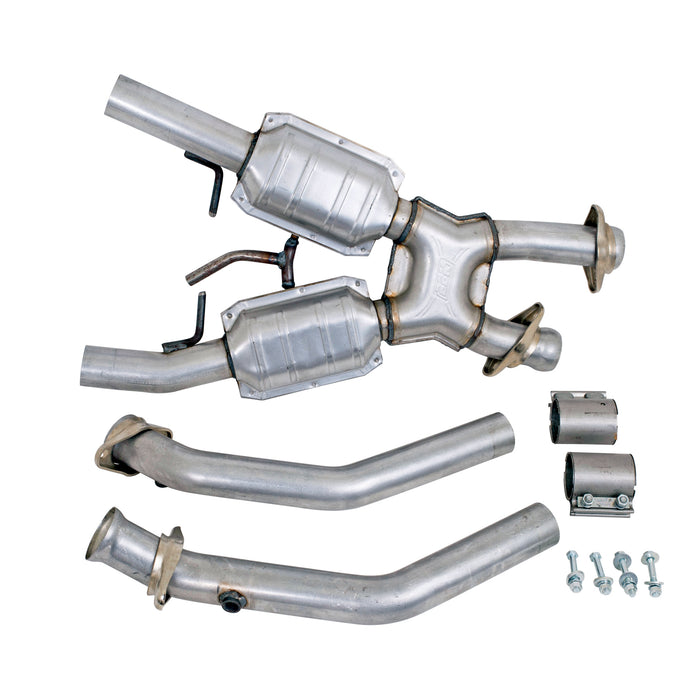 BBK Performance Parts 1662 1986-1993 MUSTANG 5.0 2.5 FULL X PIPE W/CONVERTERS. - Truck Part Superstore