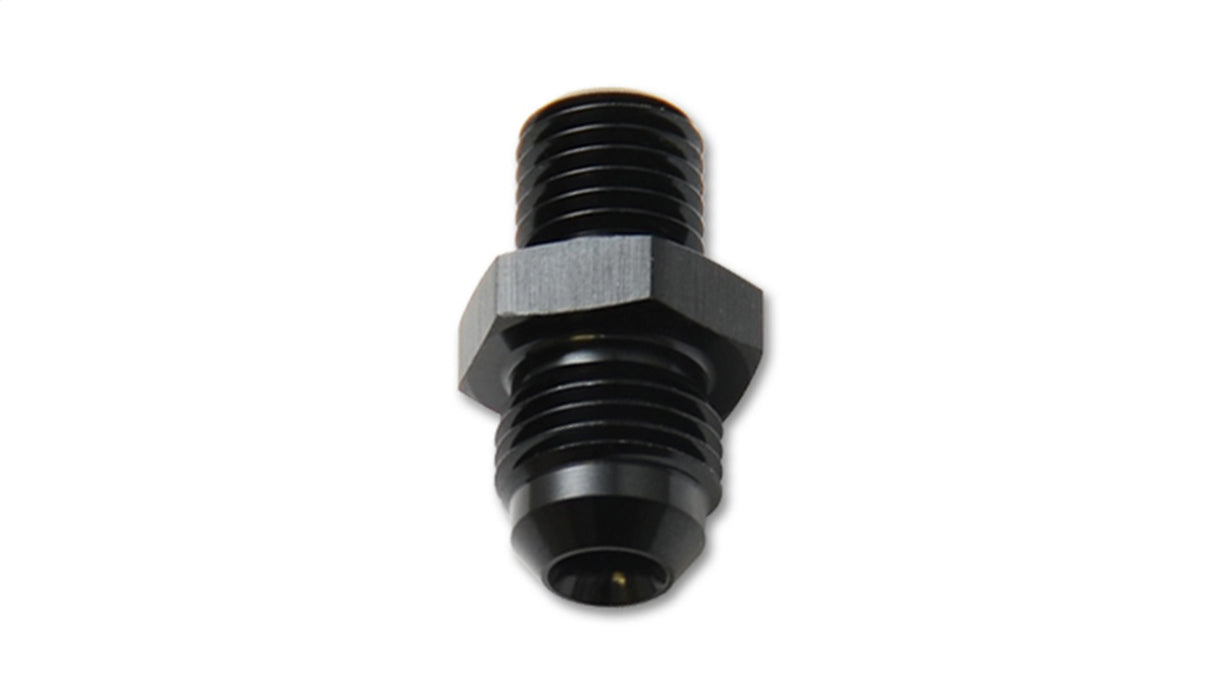 Vibrant Performance 16630 Metric Straight Adapter; Size: -8AN x 10mm-1.0; 6061 Aluminum; Anodized Black; - Truck Part Superstore