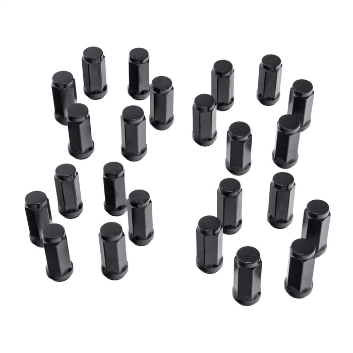 Rugged Ridge 16715.32 Wheel Lug Nut; M14-1.5 Acorn-Style; 3/4 in. Drive; Set of 24; Black; - Truck Part Superstore
