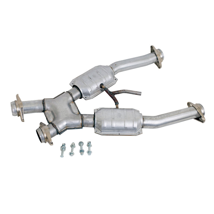 BBK Performance Parts 1672 1994-1995 MUSTANG GT 2.5 SHORT MID X PIPE W/CATALYTIC CONVERTERS - Truck Part Superstore