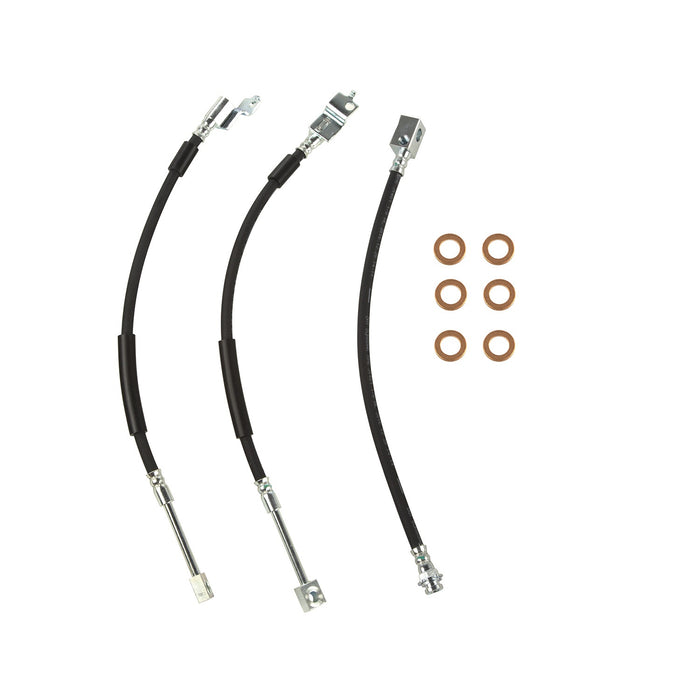 Omix 16733.61 Brake Hose Kit; Incl. Brake Hoses; Copper Washers; - Truck Part Superstore