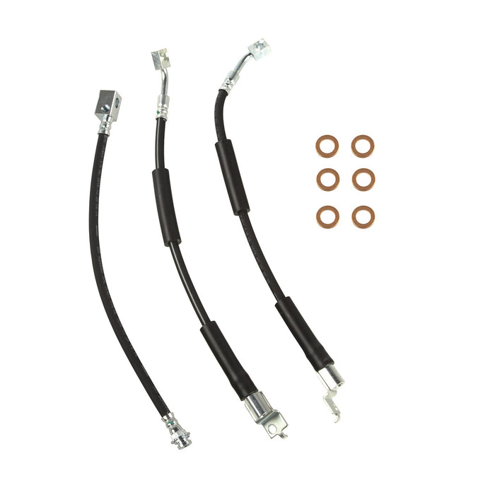 Omix 16733.63 Brake Hose Kit; Incl. Brake Hoses; Copper Washers; - Truck Part Superstore
