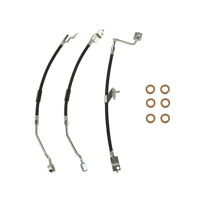 Omix 16733.64 Brake Hose Kit; Incl. Brake Hoses; Copper Washers; - Truck Part Superstore