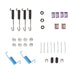 Omix 16738.01 Drum Brake Hold Down Hardware Kit; 11 in. x 2 in.; Front or Rear; Per Axle; - Truck Part Superstore