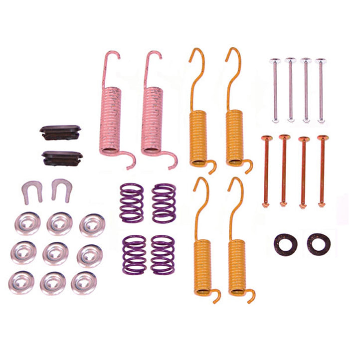 Omix 16738.02 Drum Brake Hold Down Hardware Kit; 10 in.; Front or Rear; - Truck Part Superstore