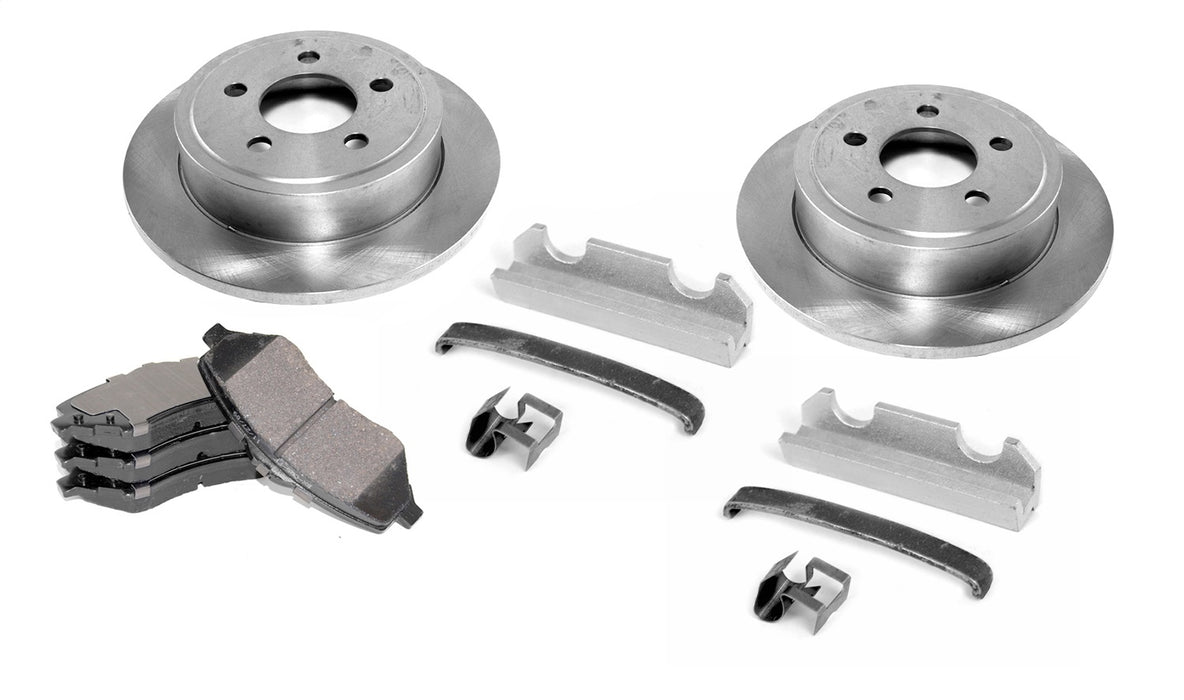 Omix 16760.01 Disc Brake Service Kit; Front; Incl. Rotors; Pads; Caliper Hardware Kit; - Truck Part Superstore