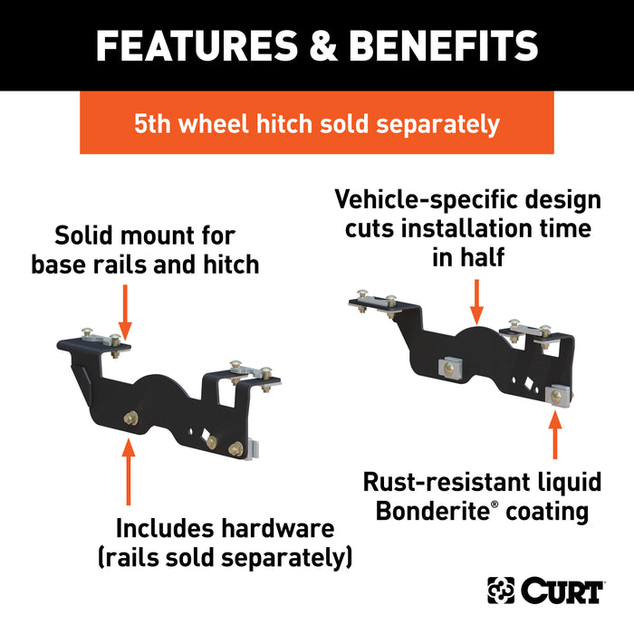 CURT 16911 CURT 16911 5th Wheel Installation Brackets; Fits Select Ford F-150 - Truck Part Superstore