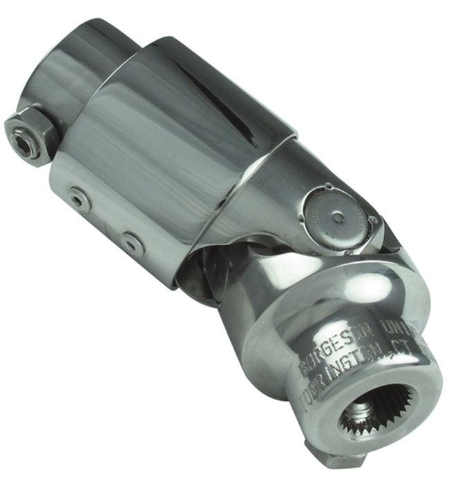 Borgeson 164912 Steering U-Joint/Vibration Damper; Polished Stainless; 3/4DD X 9/16-36 - Truck Part Superstore