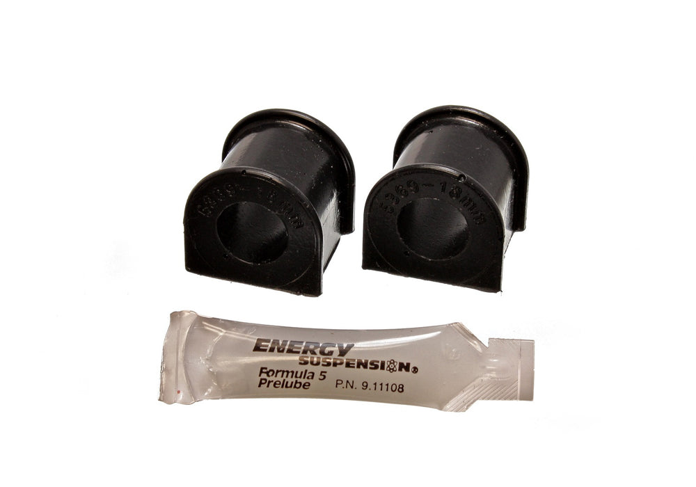 Energy Suspension 16.5110G Sway Bar Bushing Set; Black; Front; Bar Dia. 18mm; Performance Polyurethane; - Truck Part Superstore