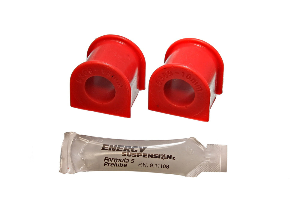Energy Suspension 16.5111R Sway Bar Bushing Set; Red; Front; Bar Dia. 19mm; Performance Polyurethane; - Truck Part Superstore