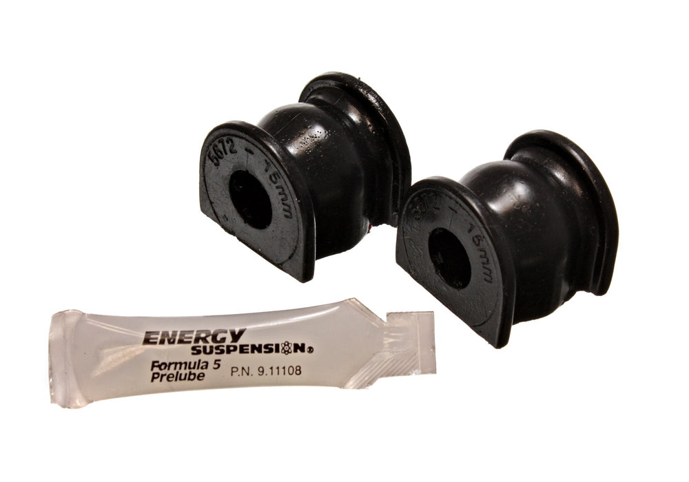 Energy Suspension 16.5134G Sway Bar Bushing Set; Black; Rear; Bar Dia. 15mm; Performance Polyurethane; - Truck Part Superstore