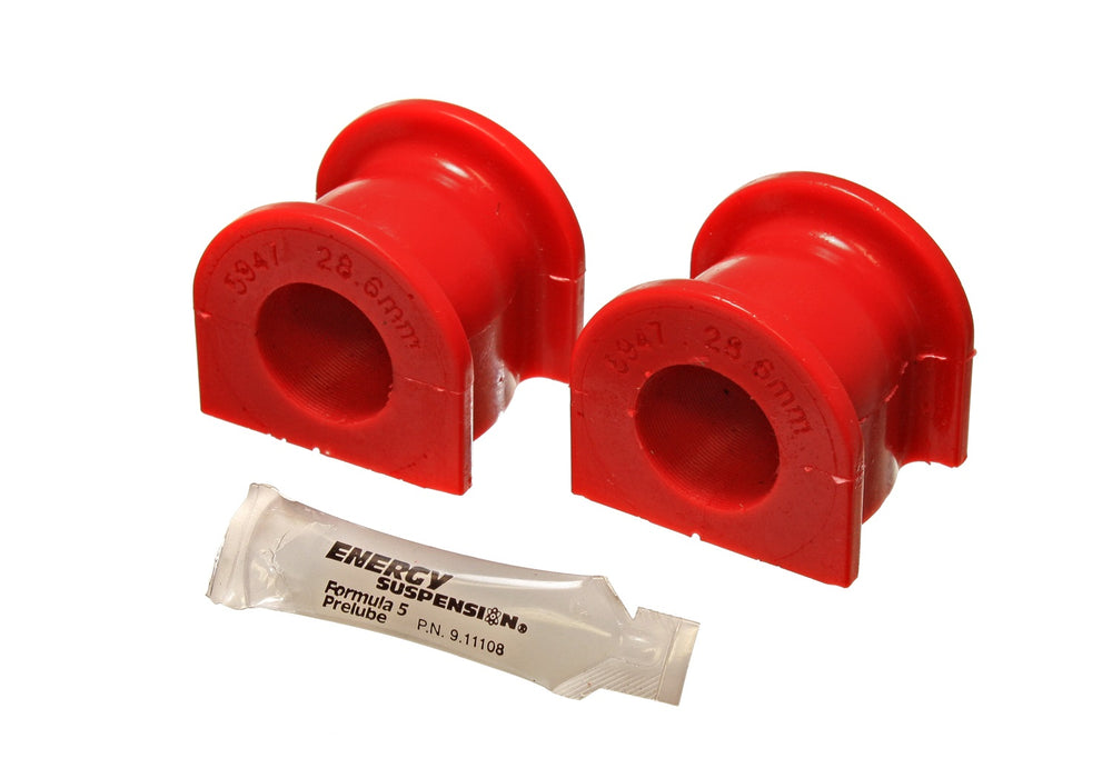 Energy Suspension 16.5141R Sway Bar Bushing Set; Red; Front; Bar Dia. 27.2mm; Performance Polyurethane; - Truck Part Superstore