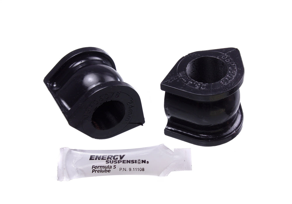 Energy Suspension 16.5150G Sway Bar Bushing Set; Black; Front; Bar Dia. 24mm; - Truck Part Superstore