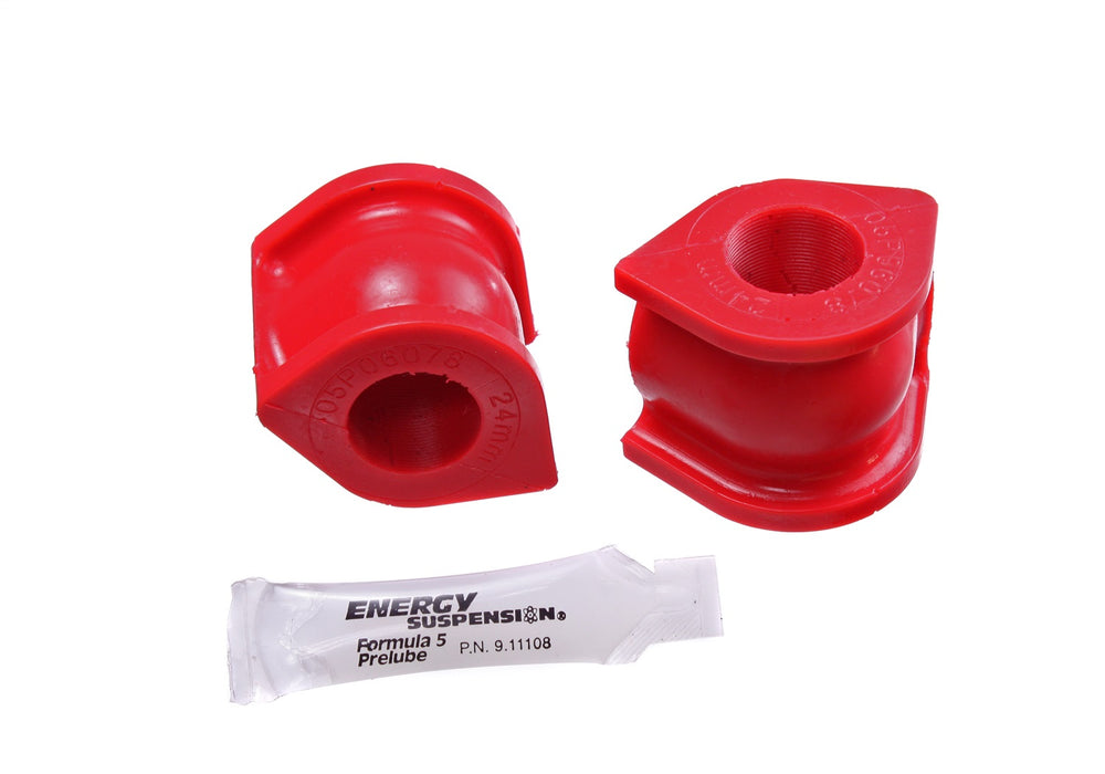 Energy Suspension 16.5150R Sway Bar Bushing Set; Red; Front; Bar Dia. 24mm; - Truck Part Superstore