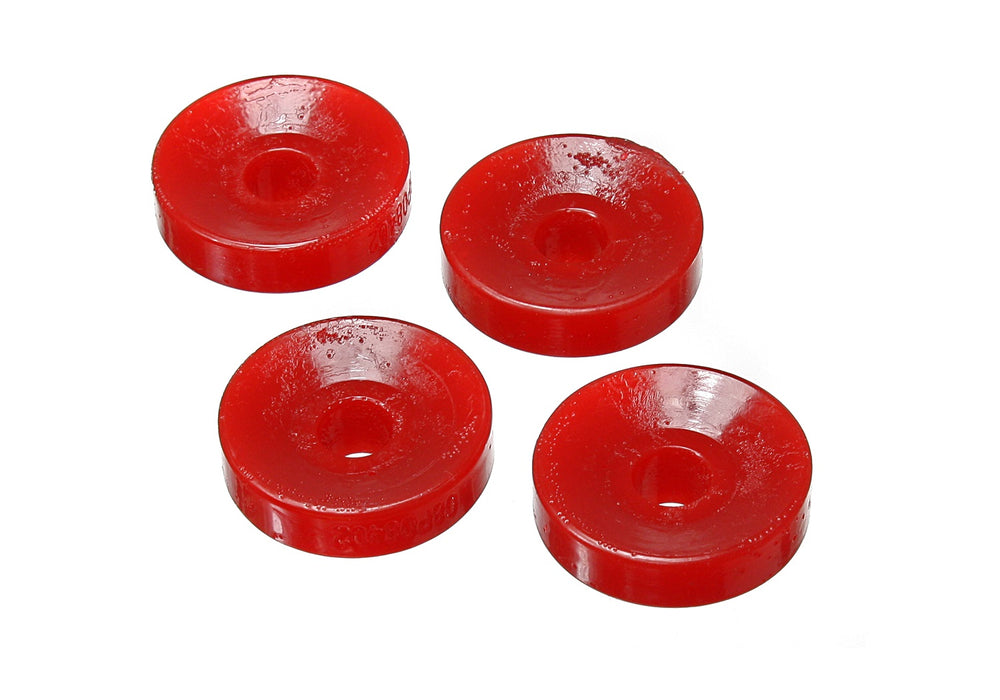 Energy Suspension 16.8112R Shock Bushing Set; Red; Rear Upper; Performance Polyurethane; - Truck Part Superstore
