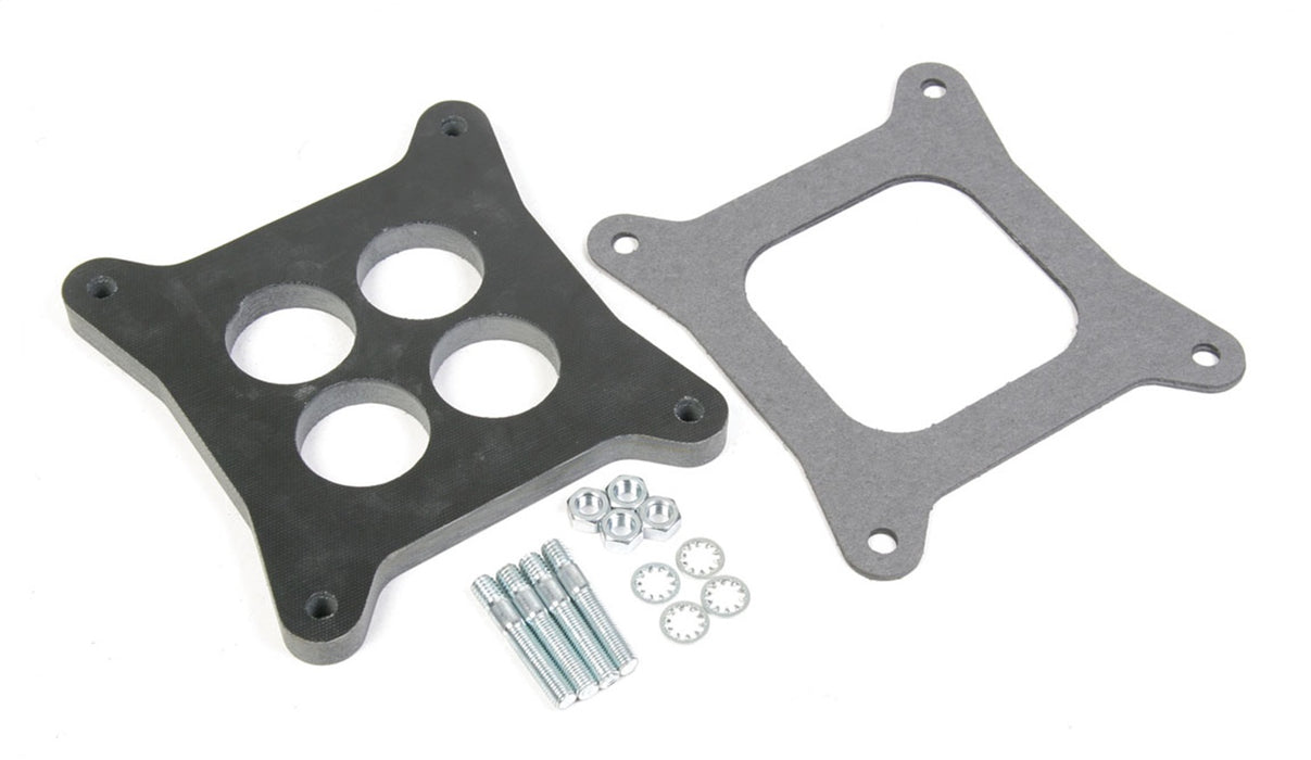 Holley 17-59 Carburetor Adapter; For 4150 Flange; 1 9/16 in. Bores; 0.5 in. Height; Phenolic; - Truck Part Superstore