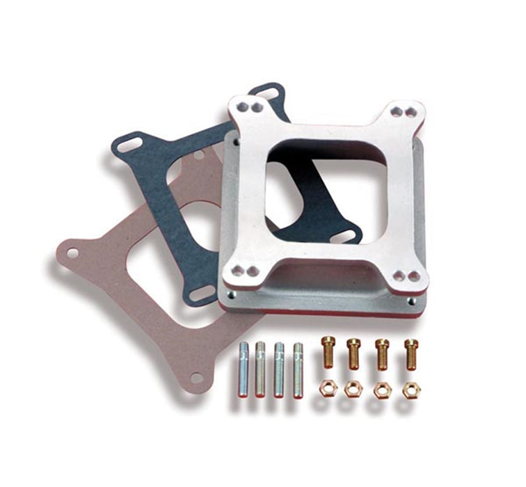 Holley 17-9 Carburetor Adapter; Dominator To Square Bore; 2.25 in. Height; Cast Aluminum; - Truck Part Superstore