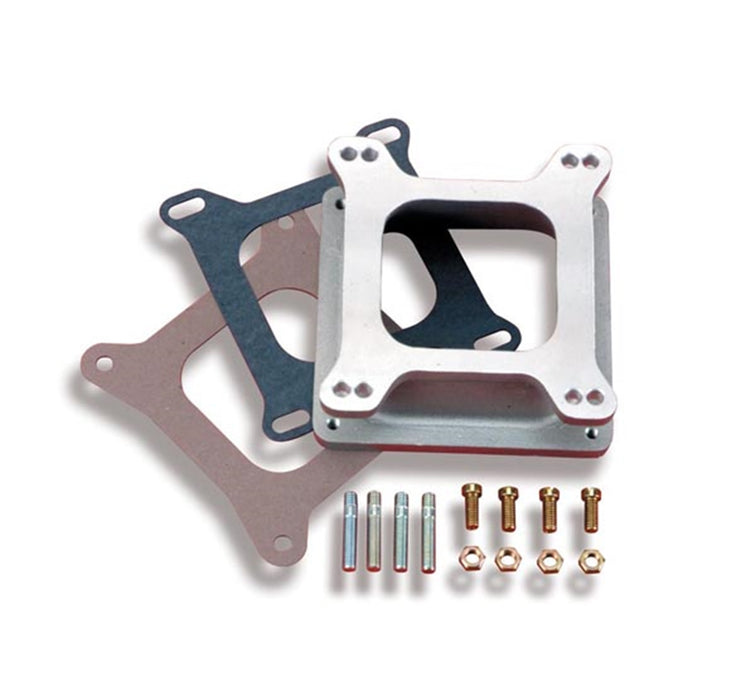 Holley 17-9 Carburetor Adapter; Dominator To Square Bore; 2.25 in. Height; Cast Aluminum; - Truck Part Superstore