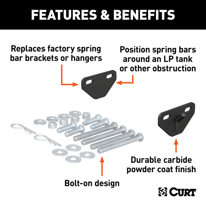 CURT 17005 CURT 17005 Weight Distribution Hitch Bolt-On Hookup Brackets - Truck Part Superstore