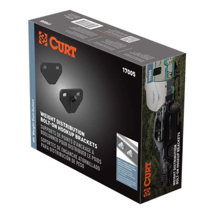 CURT 17005 CURT 17005 Weight Distribution Hitch Bolt-On Hookup Brackets - Truck Part Superstore