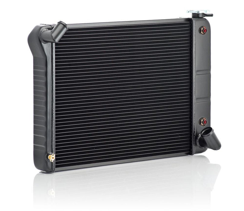 Be Cool 17022 Corvette Crossflow Radiator 66-67 Corvette w/ AC Automatic OE Series Black Finish Be Cool Radiator - Truck Part Superstore