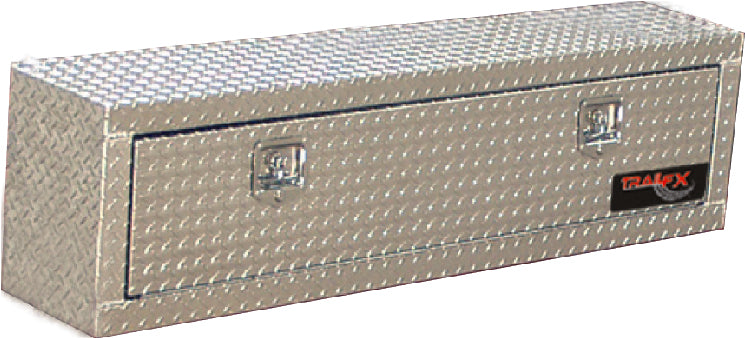 TrailFX 170601 Top Mount Sgl Door Dia Tread Bright Pol 16 Gauge Alum 60x13x17 7.8 Cubic Ft Cap - Truck Part Superstore