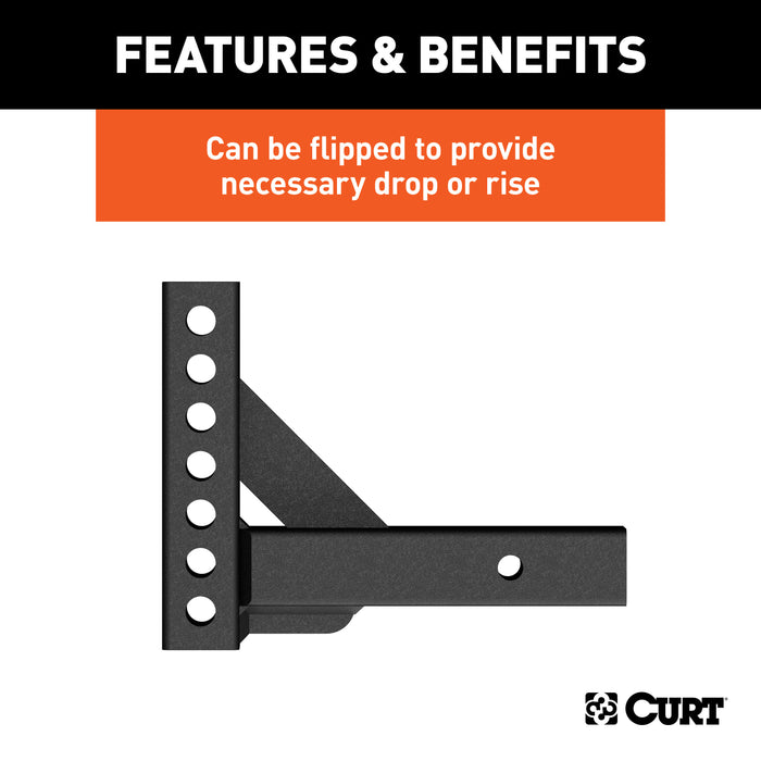 CURT 17100 Weight Distribution Shank (2in. Shank; 2in. Drop; 6in. Rise) - Truck Part Superstore