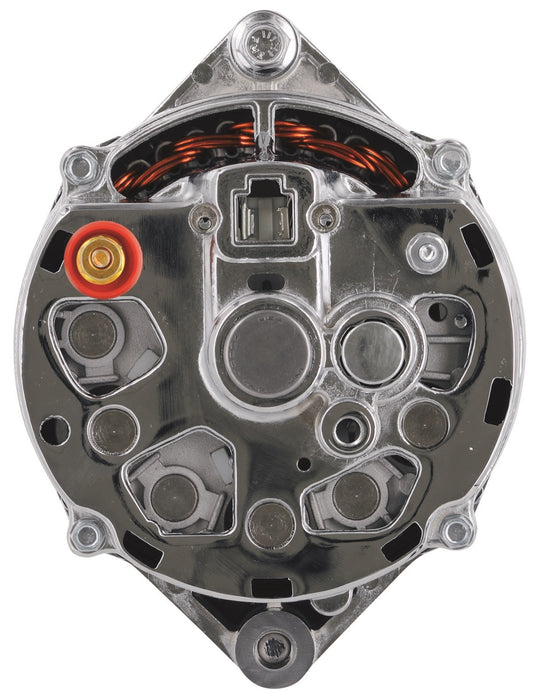 Powermaster Performance 17102 Alternator; 10DN; Externally Regulated; 70 Amp; 45 Idle; 1V; Chrome; - Truck Part Superstore