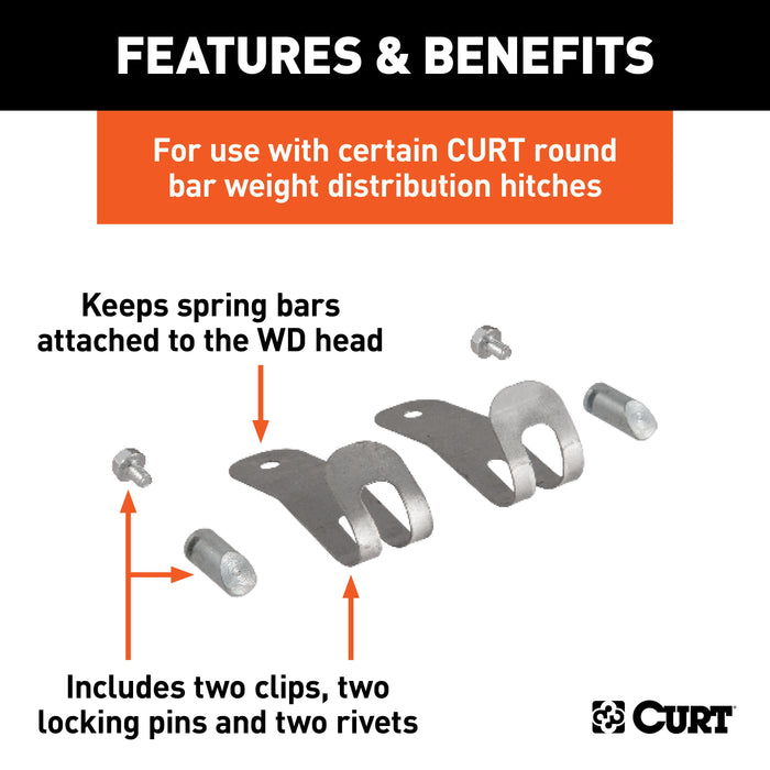CURT 17109 CURT 17109 Replacement Round Bar Weight Distribution Hitch Retainers - Truck Part Superstore