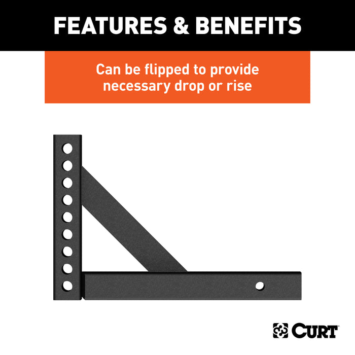 CURT 17122 Weight Distribution Shank (2in. Shank; 6in. Drop; 10-1/4in. Rise) - Truck Part Superstore
