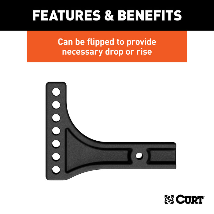 CURT 17131 Weight Distribution Shank (2-1/2in. Shank; 2in. Drop; 6in. Rise) - Truck Part Superstore