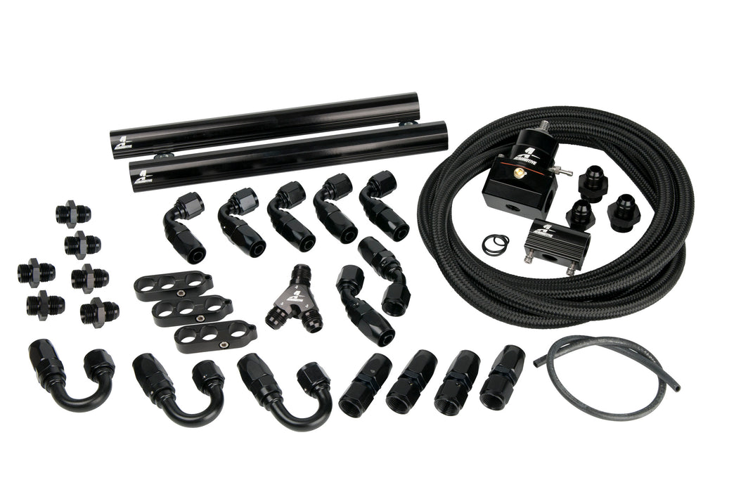 Aeromotive Fuel System 17156 Kit, Engine (Regulator, Rails and plumbing), 2010 Ford Cobra Jet. - Truck Part Superstore