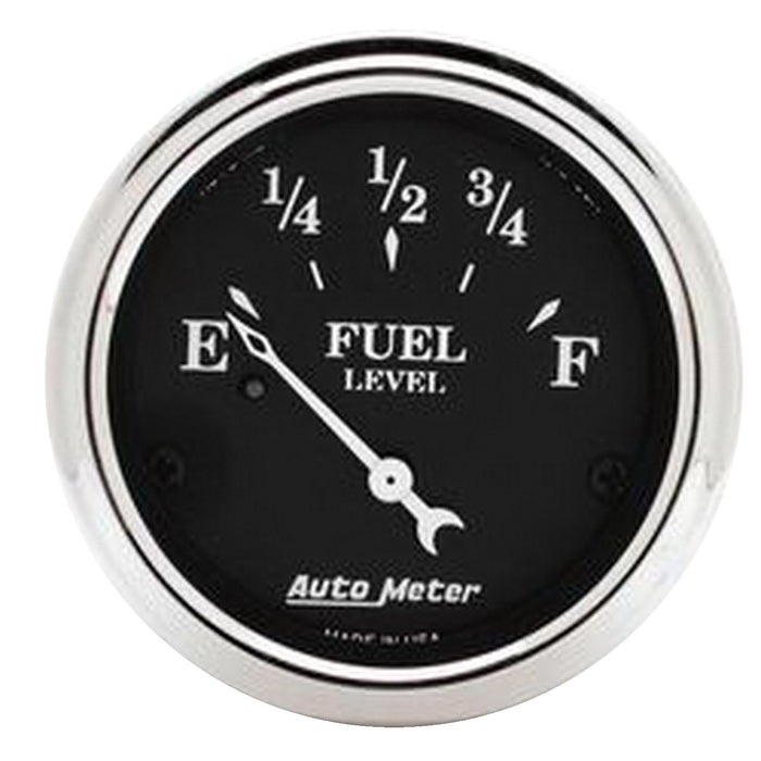 AutoMeter 1716 GAUGE; FUEL LEVEL; 2 1/16in.; 73OE TO 10OF; ELEC; OLD TYME BLACK - Truck Part Superstore