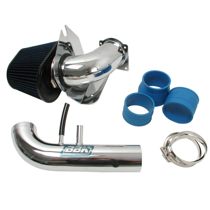 BBK Performance Parts 1718 1996-2004 FORD MUSTANG 4.6L GT COLD AIR INTAKE-FENDERWELL STYLE (POWDER CHROME) - Truck Part Superstore