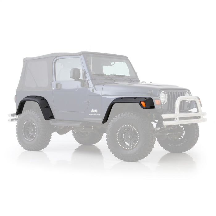 Smittybilt 17190 Fender Flares 97-06 Wrangler TJ/LJ 6 Inch Wide ABS Plastic Textured Black Smittybilt - Truck Part Superstore
