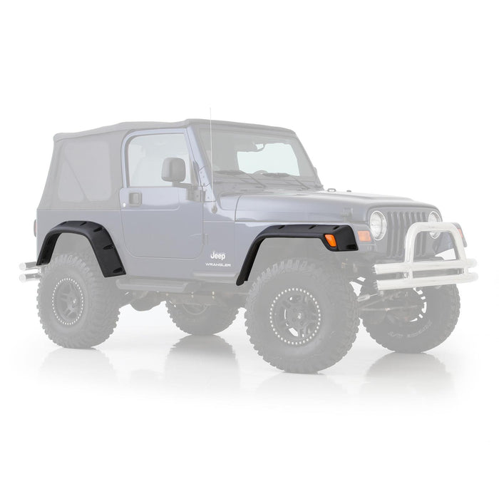 Smittybilt 17190-02 Jeep TJ Front Fender Flare 5 Inch 97-06 Wrangler TJ Paintable Passenger Side Each Smittybilt - Truck Part Superstore
