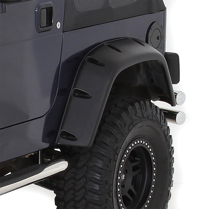 Smittybilt 17190 Fender Flares 97-06 Wrangler TJ/LJ 6 Inch Wide ABS Plastic Textured Black Smittybilt - Truck Part Superstore