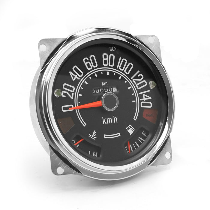 Omix 17205.03 Speedometer Assembly; 0-140 KPH; Black Face w/Red Pointer; - Truck Part Superstore