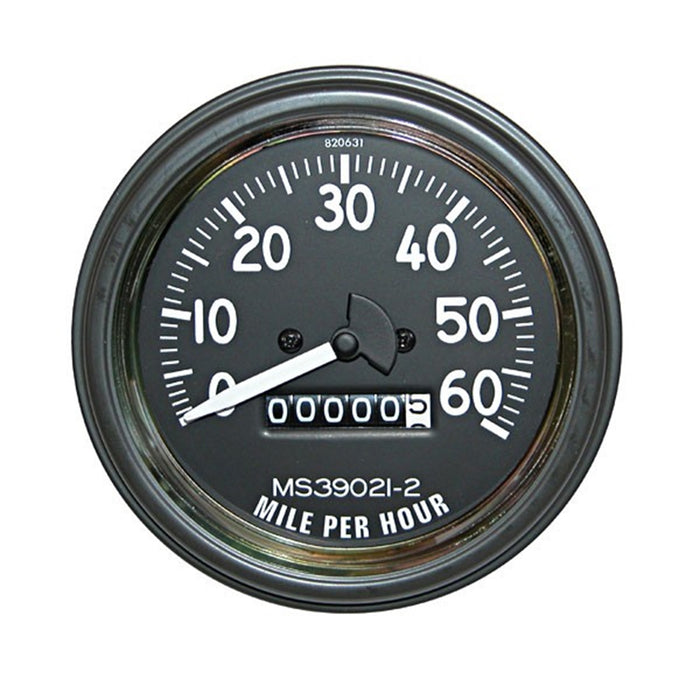Omix 17206.01 Speedometer Assembly; 0-60 MPH; Black Face w/White Pointer; - Truck Part Superstore