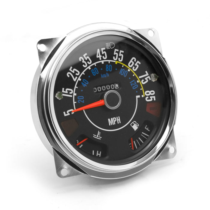 Omix 17206.05 Speedometer Assembly; 5-85 MPH; Black Face w/Red Pointer; - Truck Part Superstore