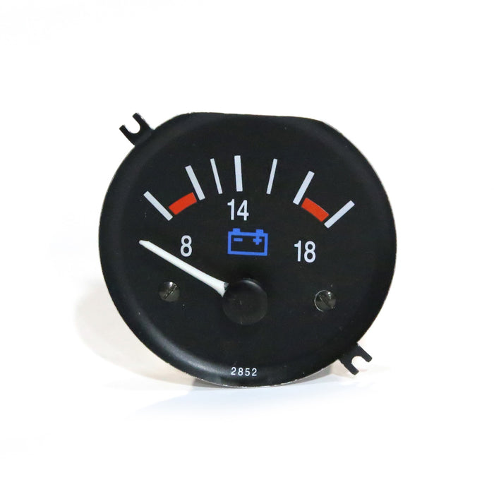 Omix 17210.12 Voltmeter Gauge; Black Face w/White Pointer; - Truck Part Superstore