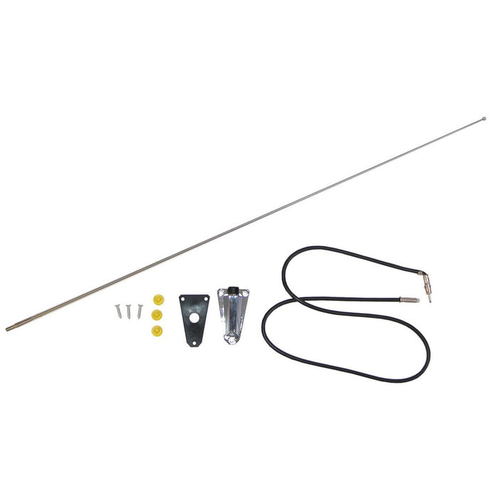 Omix 17214.01 Radio Antenna; Front; Chrome; - Truck Part Superstore