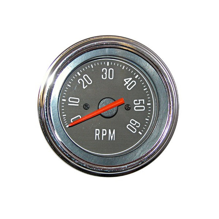 Omix 17215.02 Tachometer; Face Black w/Red Pointer; - Truck Part Superstore
