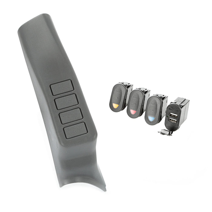 Rugged Ridge 17235.88 A Pillar Switch Pod Kit - Truck Part Superstore