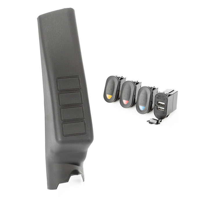 Rugged Ridge 17235.98 A Pillar Switch Pod Kit - Truck Part Superstore